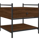 VidaXL Salontafel 50x50x50 cm bewerkt hout bruineikenkleurig