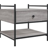 VidaXL Salontafel 50x50x50 cm bewerkt hout grijs sonoma
