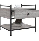 VidaXL Salontafel 50x50x50 cm bewerkt hout grijs sonoma