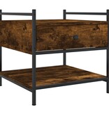 VidaXL Salontafel 50x50x50 cm bewerkt hout gerookt eikenkleurig