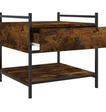 VidaXL Salontafel 50x50x50 cm bewerkt hout gerookt eikenkleurig