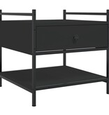 VidaXL Salontafel 50x50x50 cm bewerkt hout zwart