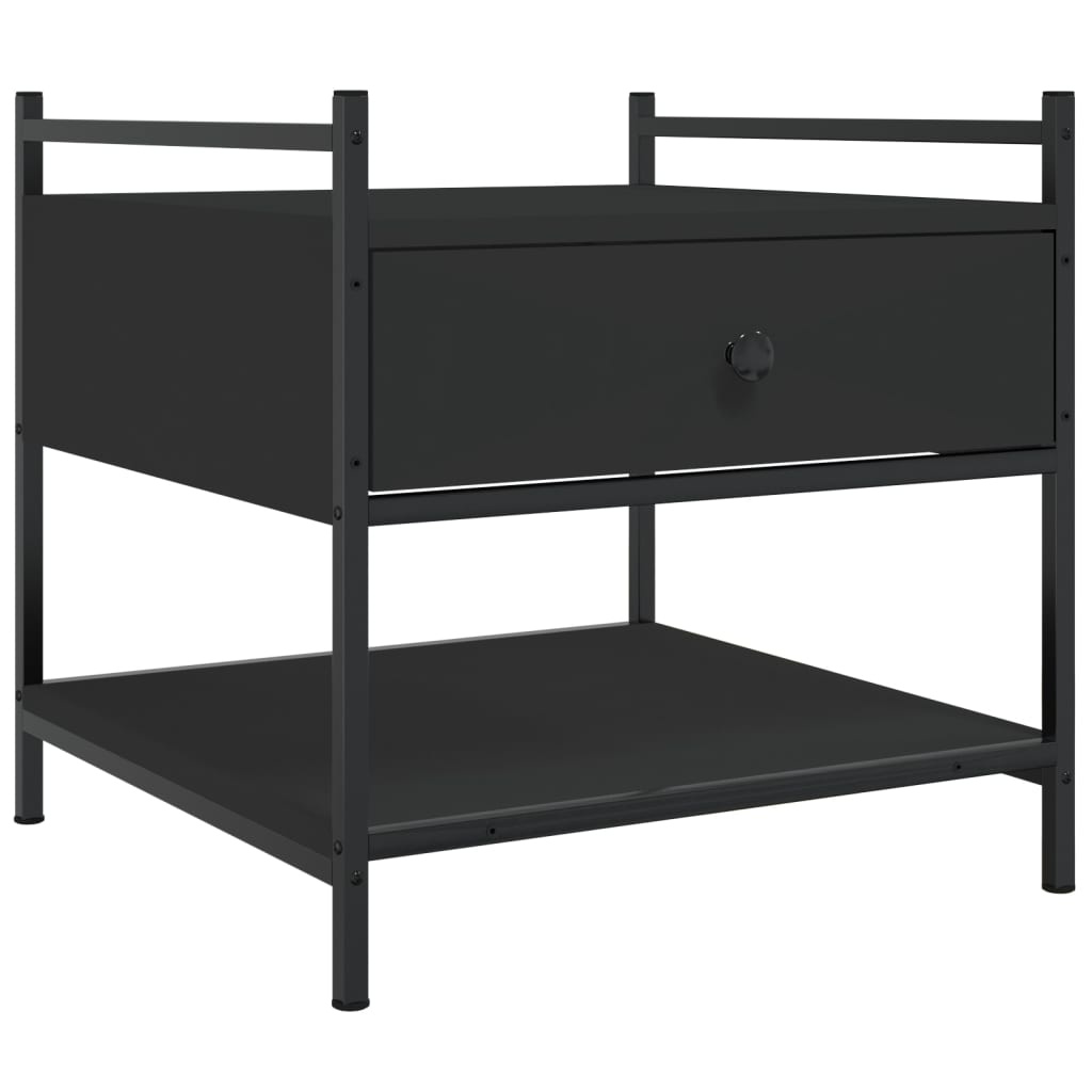 VidaXL Salontafel 50x50x50 cm bewerkt hout zwart