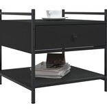 VidaXL Salontafel 50x50x50 cm bewerkt hout zwart