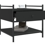 VidaXL Salontafel 50x50x50 cm bewerkt hout zwart