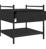 VidaXL Salontafel 50x50x50 cm bewerkt hout zwart