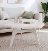 VidaXL Tafelblad rond Ø90x3 cm massief grenenhout wit