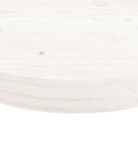 vidaXL Tafelblad rond Ø90x3 cm massief grenenhout wit