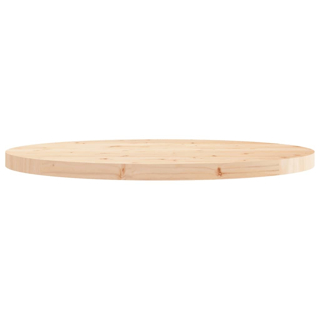 vidaXL Tafelblad rond Ø80x3 cm massief grenenhout