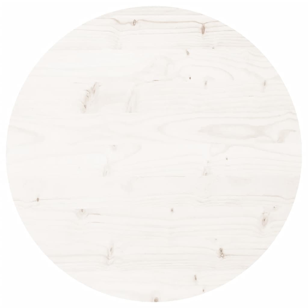 VidaXL Tafelblad rond Ø50x3 cm massief grenenhout wit