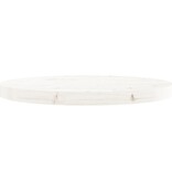 VidaXL Tafelblad rond Ø50x3 cm massief grenenhout wit