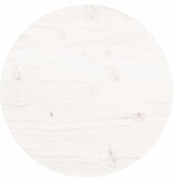 VidaXL Tafelblad rond Ø30x3 cm massief grenenhout wit