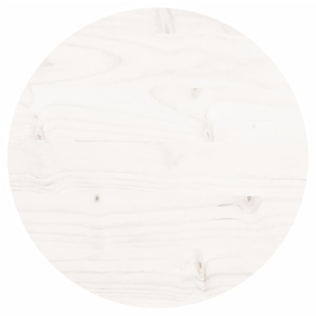 vidaXL Tafelblad rond Ø30x3 cm massief grenenhout wit