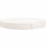 VidaXL Tafelblad rond Ø30x3 cm massief grenenhout wit