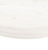 VidaXL Tafelblad rond Ø30x3 cm massief grenenhout wit
