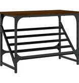 VidaXL Schoenenrek 60x30x45 cm bewerkt hout bruineikenkleurig