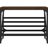 VidaXL Schoenenrek 60x30x45 cm bewerkt hout bruineikenkleurig