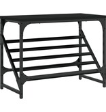 VidaXL Schoenenrek 60x30x45 cm bewerkt hout zwart