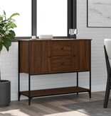 VidaXL Dressoir 100x36x85 cm bewerkt hout bruin eikenkleur
