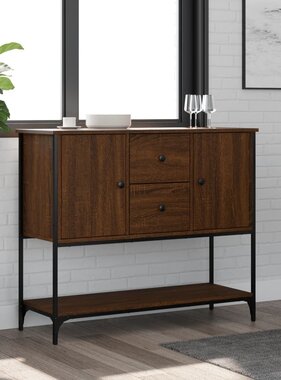 VidaXL Dressoir 100x36x85 cm bewerkt hout bruin eikenkleur