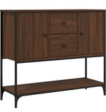 VidaXL Dressoir 100x36x85 cm bewerkt hout bruin eikenkleur