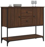 VidaXL Dressoir 100x36x85 cm bewerkt hout bruin eikenkleur