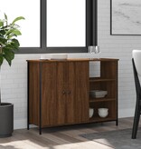 VidaXL Dressoir 100x33x75 cm bewerkt hout bruin eikenkleur
