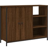 VidaXL Dressoir 100x33x75 cm bewerkt hout bruin eikenkleur