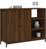 VidaXL Dressoir 100x33x75 cm bewerkt hout bruin eikenkleur