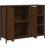 VidaXL Dressoir 100x33x75 cm bewerkt hout bruin eikenkleur