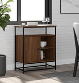 VidaXL Dressoir 69x35x80 cm bewerkt hout bruin eikenkleur