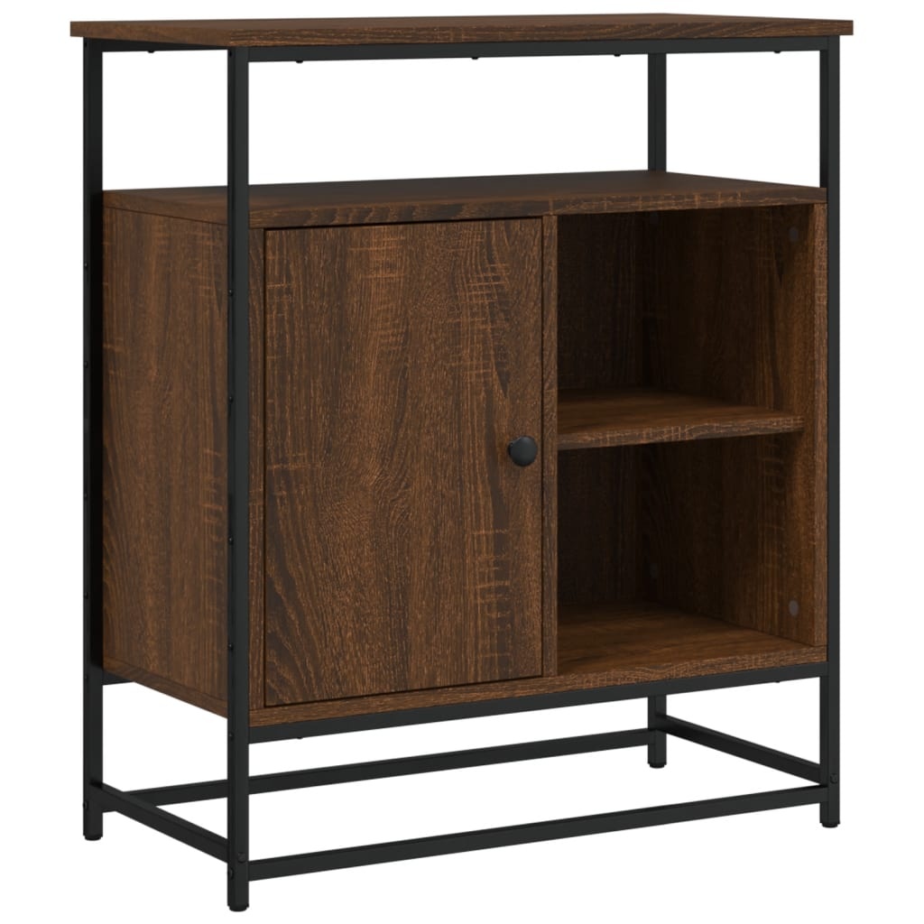 VidaXL Dressoir 69x35x80 cm bewerkt hout bruin eikenkleur