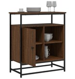 VidaXL Dressoir 69x35x80 cm bewerkt hout bruin eikenkleur