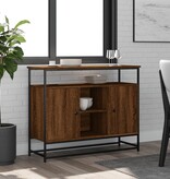 VidaXL Dressoir 100x35x80 cm bewerkt hout bruin eikenkleur