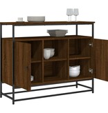 VidaXL Dressoir 100x35x80 cm bewerkt hout bruin eikenkleur