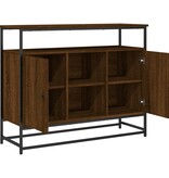 VidaXL Dressoir 100x35x80 cm bewerkt hout bruin eikenkleur