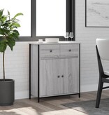 VidaXL Dressoir 70x30x80 cm bewerkt hout grijs sonoma