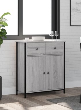 VidaXL Dressoir 70x30x80 cm bewerkt hout grijs sonoma