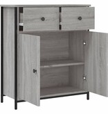 VidaXL Dressoir 70x30x80 cm bewerkt hout grijs sonoma