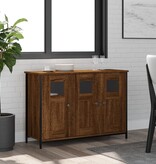 VidaXL Dressoir 100x35x70 cm bewerkt hout bruin eikenkleur