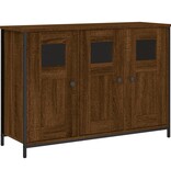 VidaXL Dressoir 100x35x70 cm bewerkt hout bruin eikenkleur