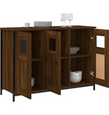 VidaXL Dressoir 100x35x70 cm bewerkt hout bruin eikenkleur