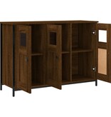 VidaXL Dressoir 100x35x70 cm bewerkt hout bruin eikenkleur