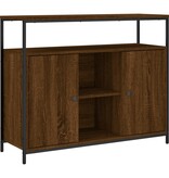 VidaXL Dressoir 100x35x80 cm bewerkt hout bruin eikenkleur