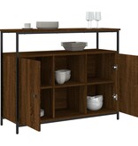VidaXL Dressoir 100x35x80 cm bewerkt hout bruin eikenkleur