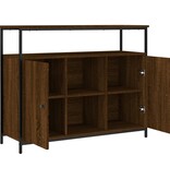 VidaXL Dressoir 100x35x80 cm bewerkt hout bruin eikenkleur