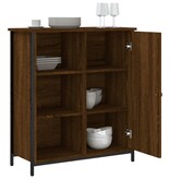 VidaXL Dressoir 70x30x80 cm bewerkt hout bruin eikenkleur
