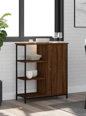 VidaXL Dressoir 70x30x80 cm bewerkt hout bruin eikenkleur