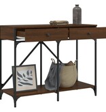 VidaXL Wandtafel 100x39x78,5 cm bewerkt hout bruin eikenkleur