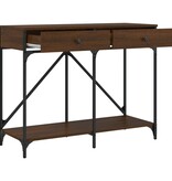 VidaXL Wandtafel 100x39x78,5 cm bewerkt hout bruin eikenkleur